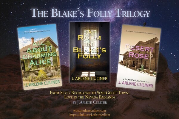 Peek behind the cover of A Room in Blake's Folly by J Arlene Culiner @JArleneCuliner/ #RLFblog #Western Historical to Contemporary Romance